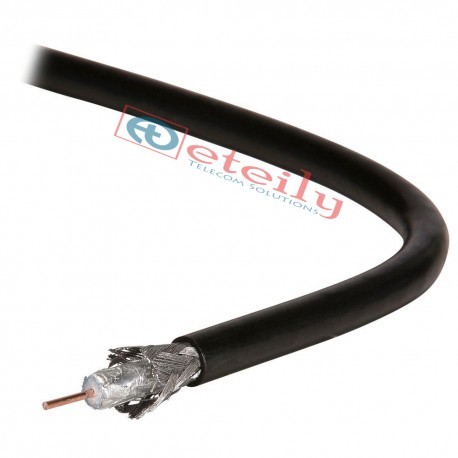 Rg 58 Cable - 50 Ohm, 1900v Max Operating Voltage, Pvc Insulation, Solid Round Copper Conductor, Black Jacket, Medium Voltage Application