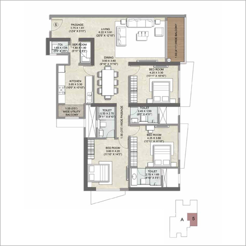3 बीएचके अपार्टमेंट फ्लैट संपत्ति परामर्श सेवा