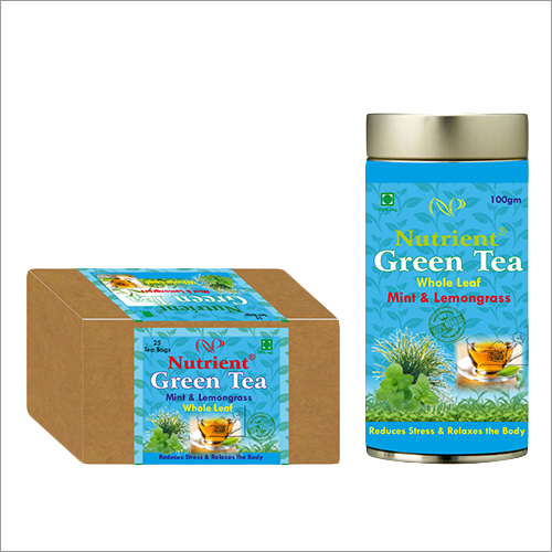 पुदीना और नींबू घास की हरी चाय