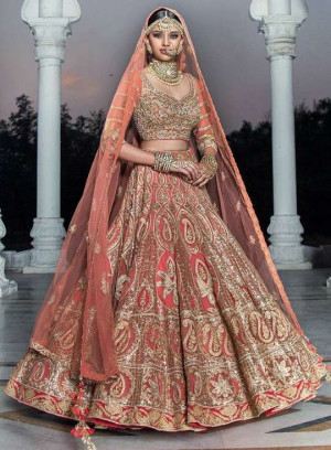 Ladies Embroidered Lehenga - Luxurious Fabric, Elegant Design , Perfect For Festive Occasions