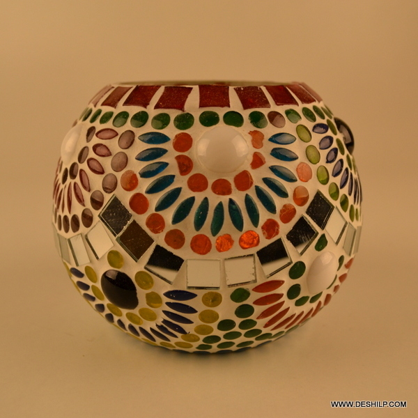 Antique Imitation Gift Handcrafted Glass Candle Holder For Home Decor