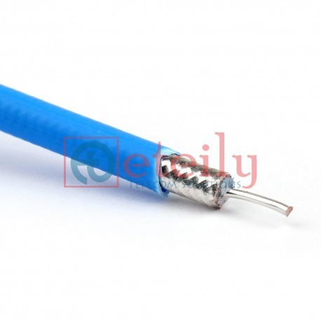 RG 402 CABLE - Copper Tube Outer Conductor, Silver Plated Copper Inner Conductor, Blue Rubber Jacket | RF Coaxial Cable for Industrial Applications