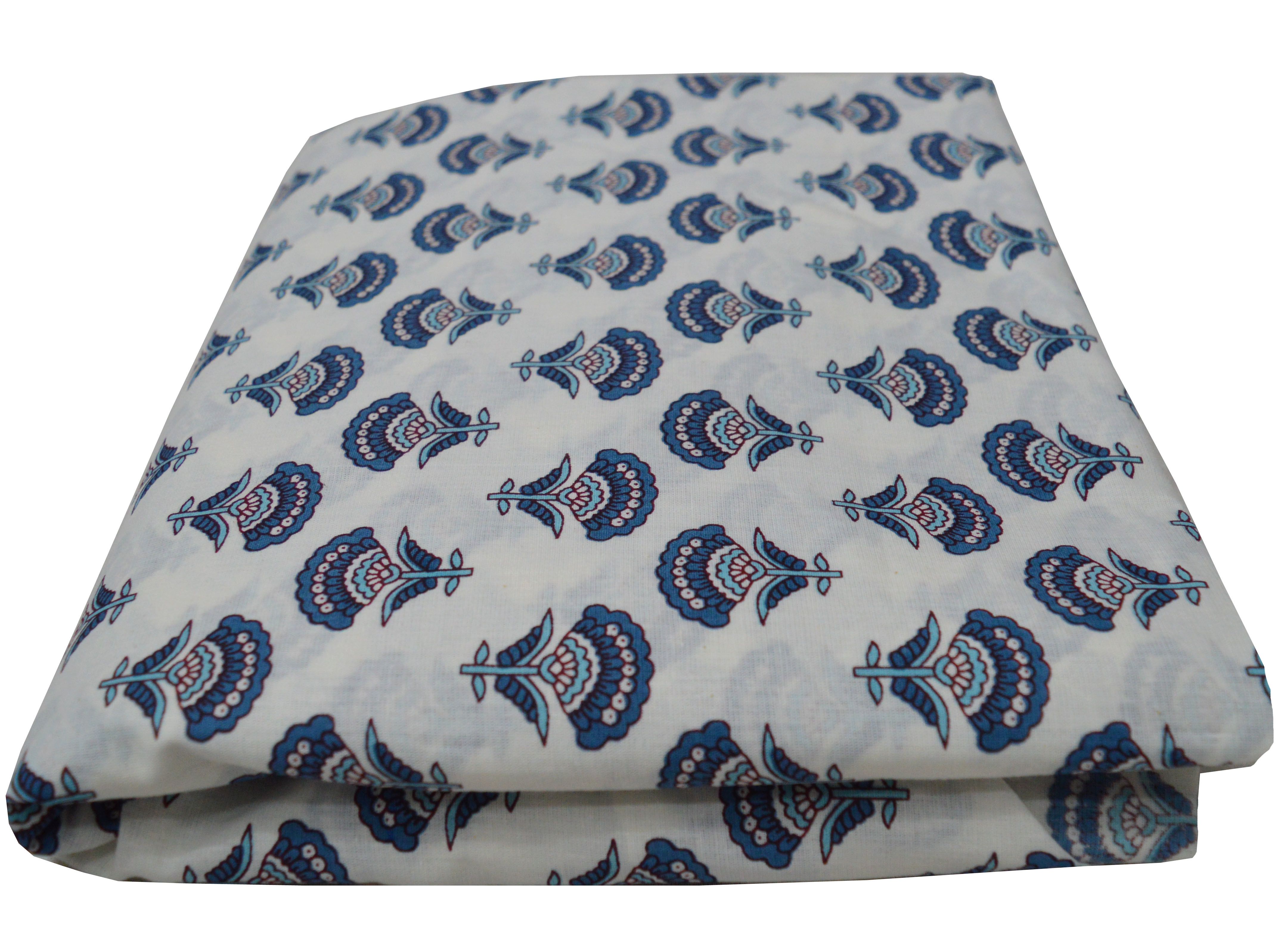 Multi Color 100 % Cotton Handmade Hand Block Fabric