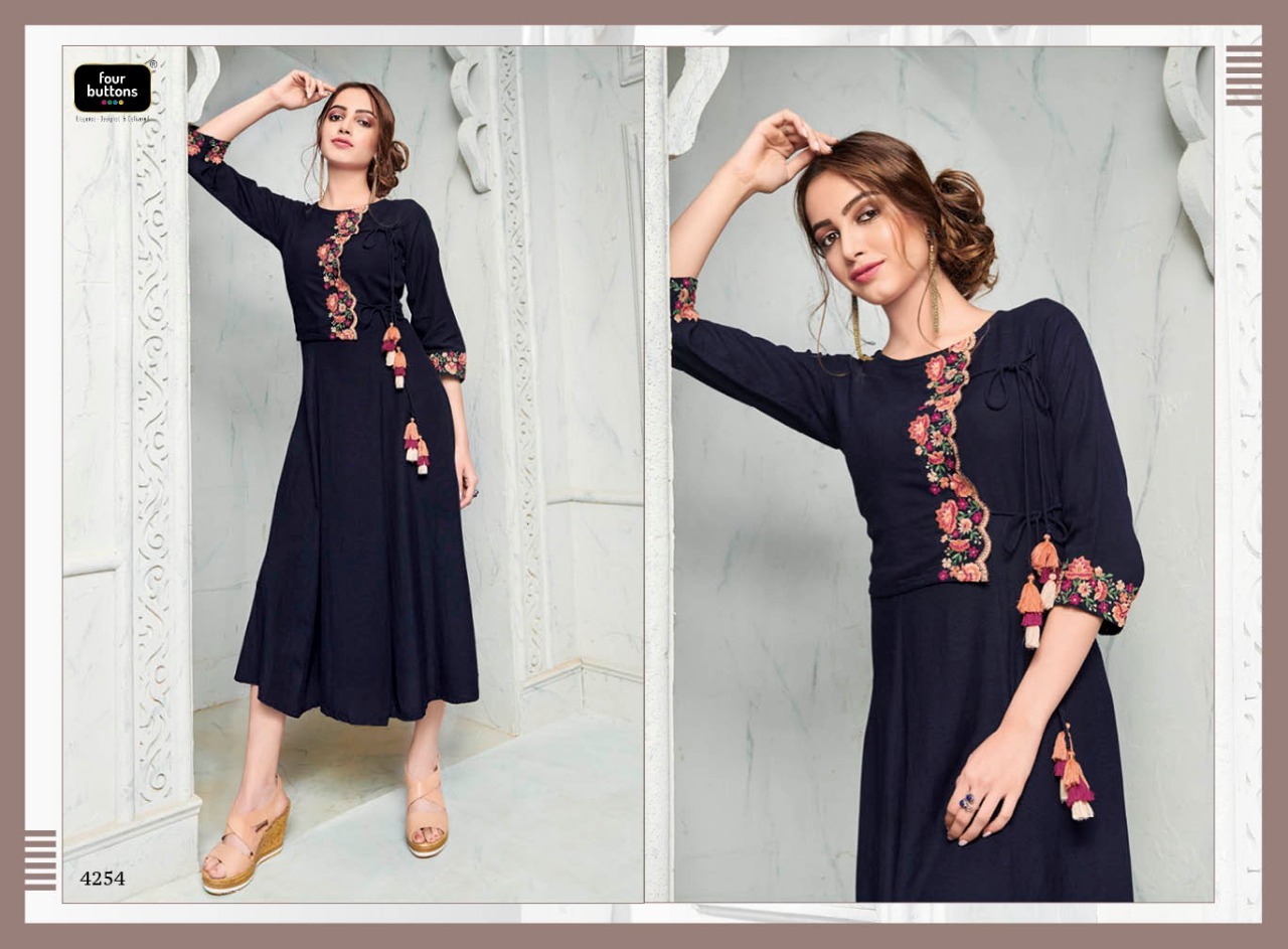 5 Colors Designer Western Kurtis