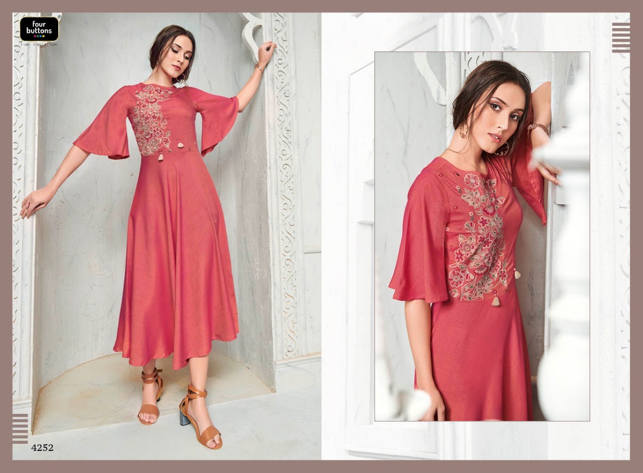 5 Colors Designer Western Kurtis