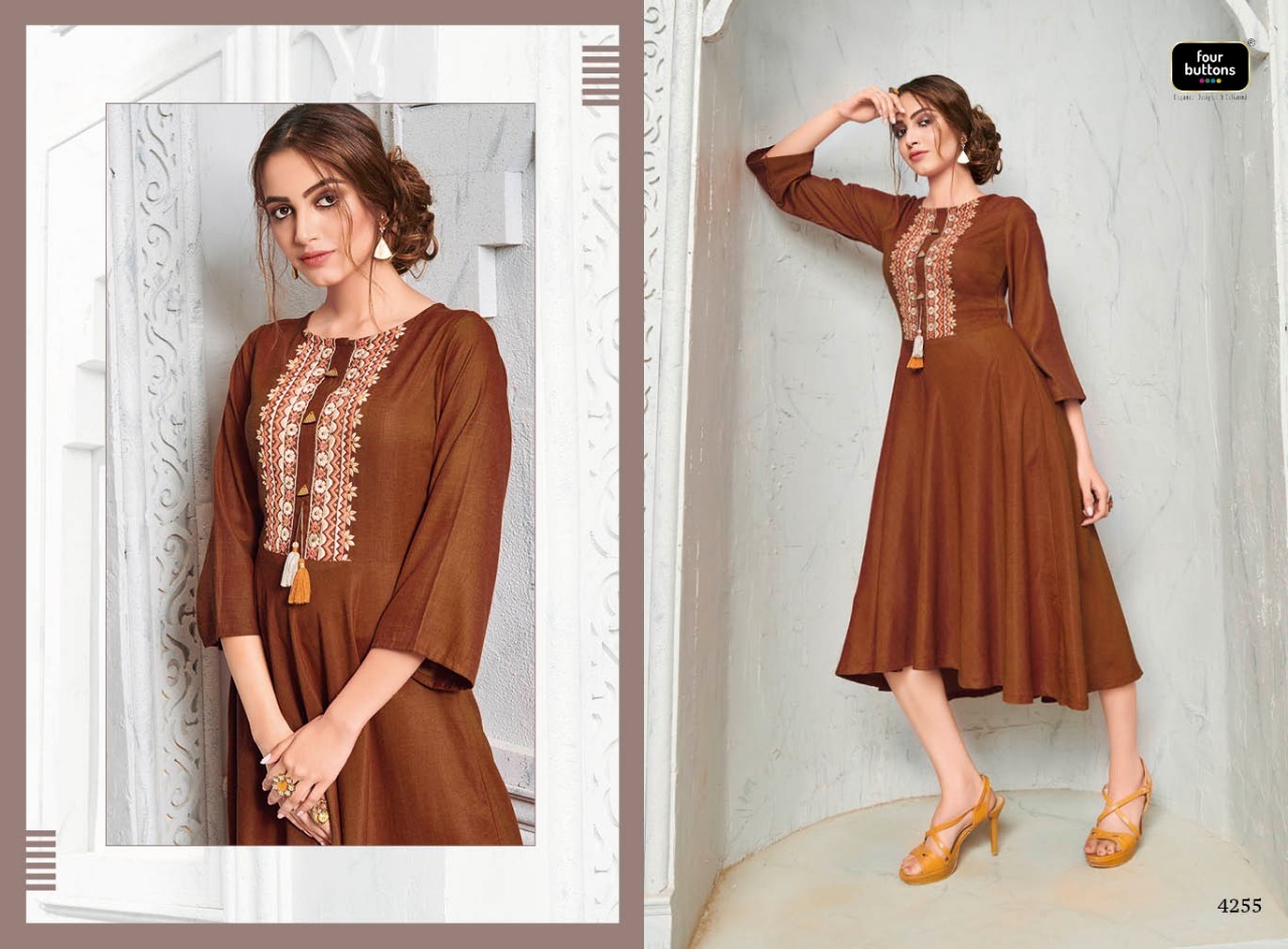 5 Colors Designer Western Kurtis