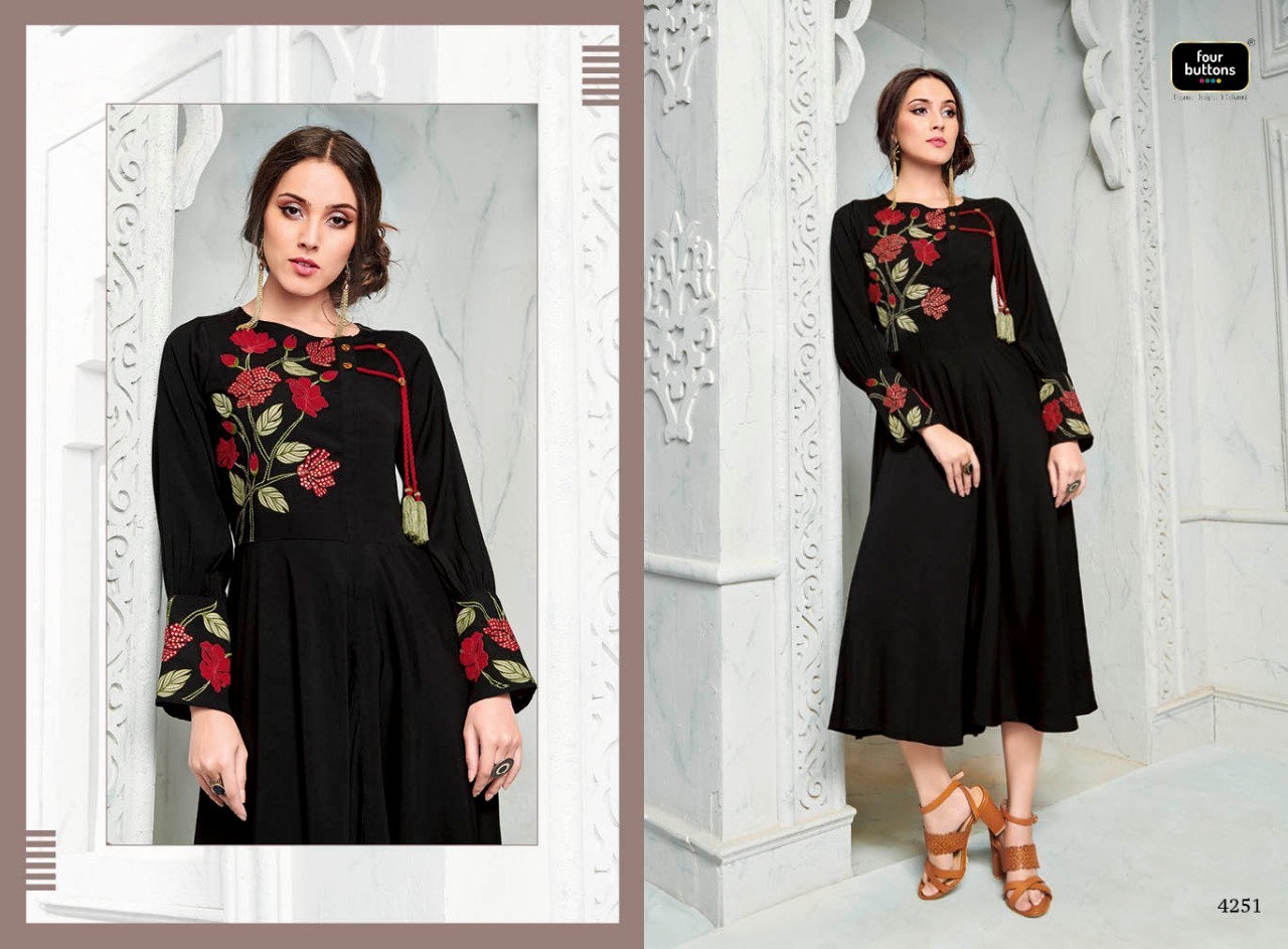 5 Colors Designer Western Kurtis
