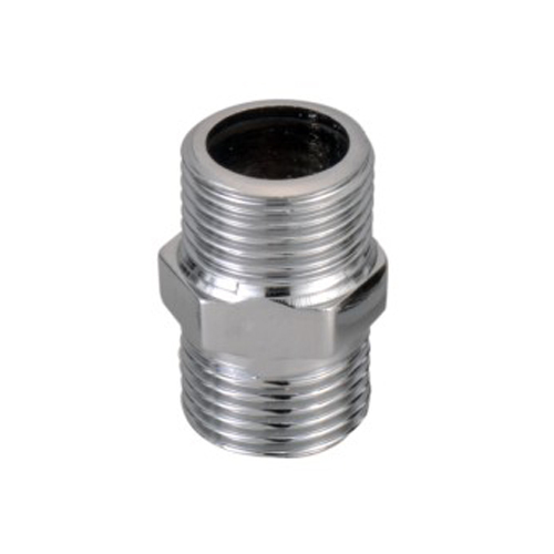 CP Hex Nipple - Galvanized Steel Alloy, 2-3mm Thickness, Silver Color | Male Threaded Ends, Hexagonal Structure for Leak-Free Connections