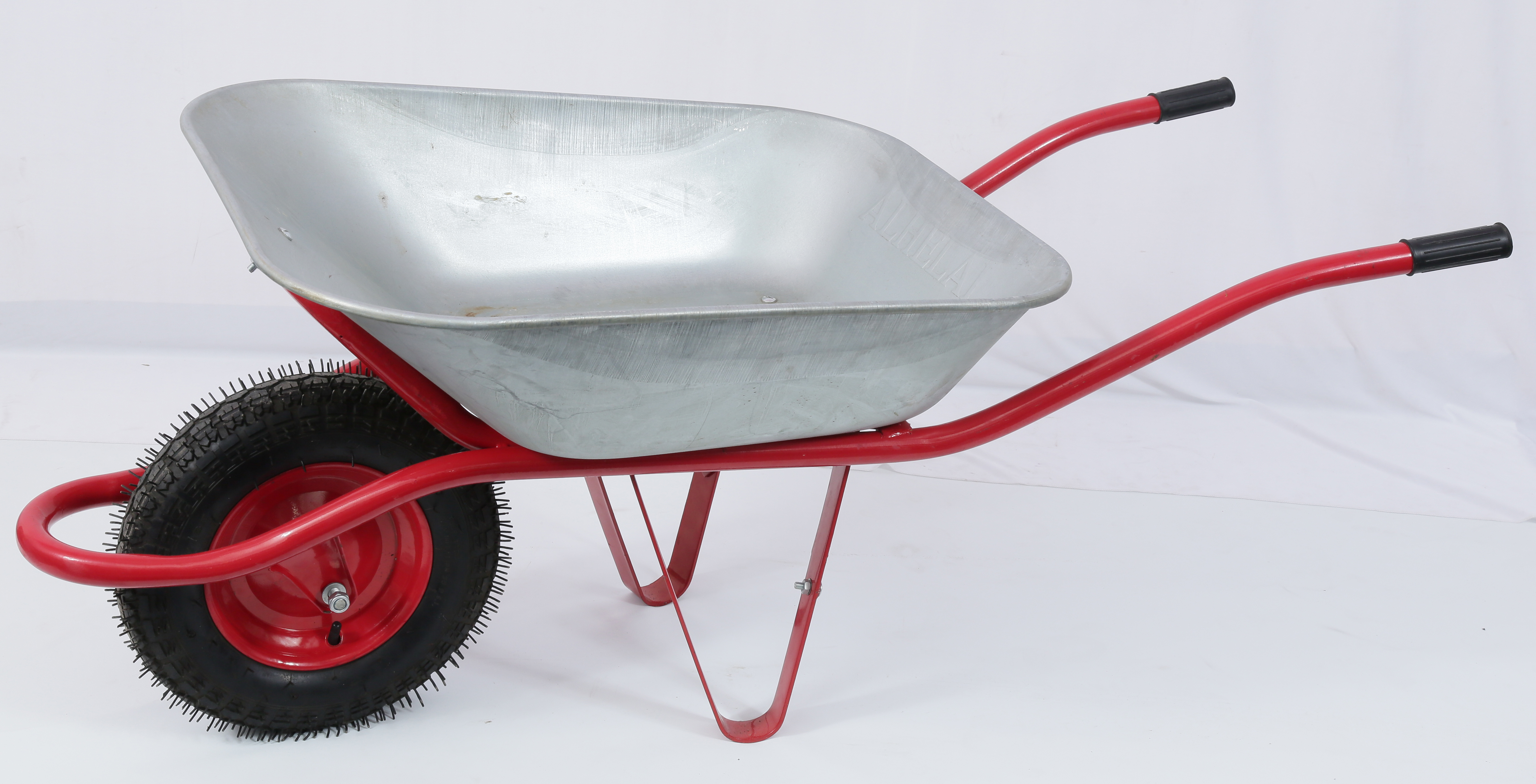 Single Wheel Barrow - Plastic Material, 200 Kg Load Capacity, 100 L Water Capacity, Yellow And Black Finish | Lightweight, Durable, Corrosion Resistant, Easy Handling, Long Life