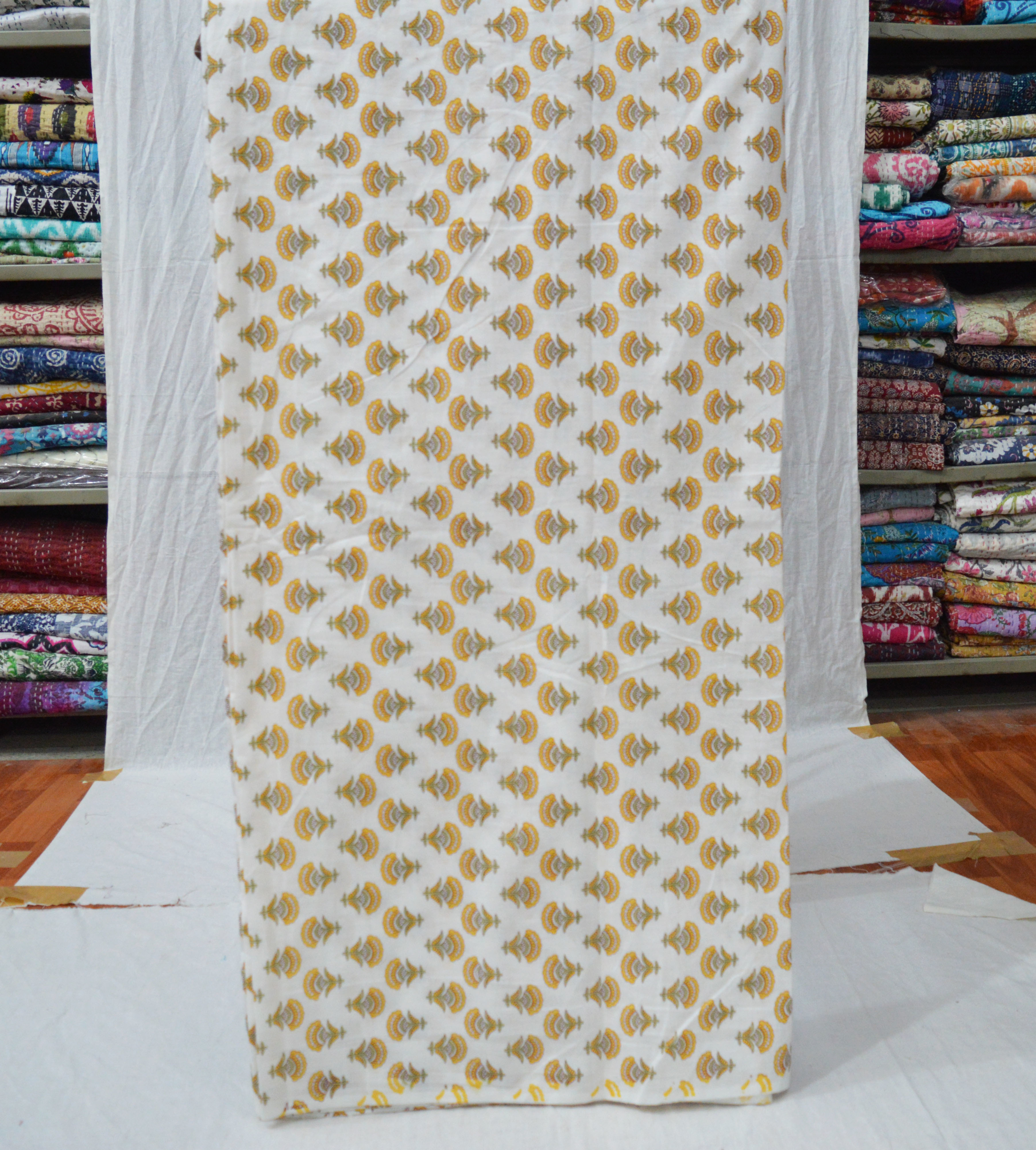Multi Small Flower Printed Pure 100% Cotton Running Fabric