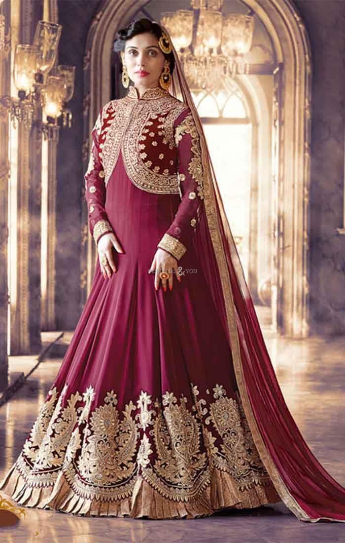 Multiple Colors Ladies Anarkali Georgette Suit