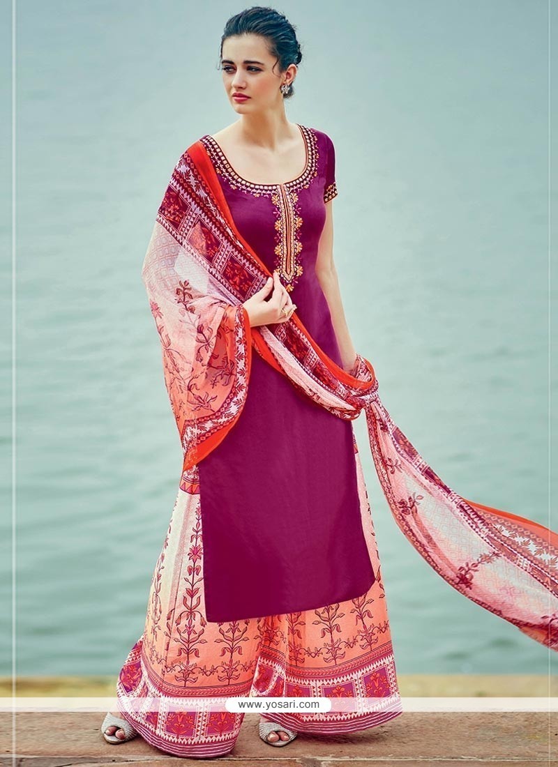 Multiple Colors Ladies Printed Palazzo Suit