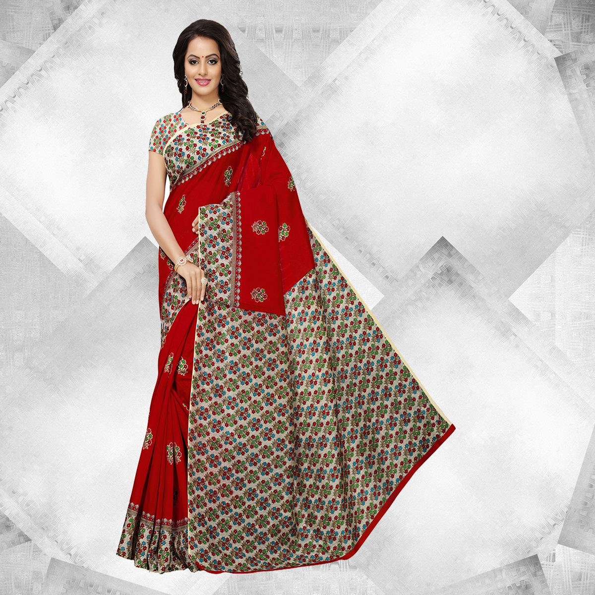 Fancy Mysore Silk Printed Saree