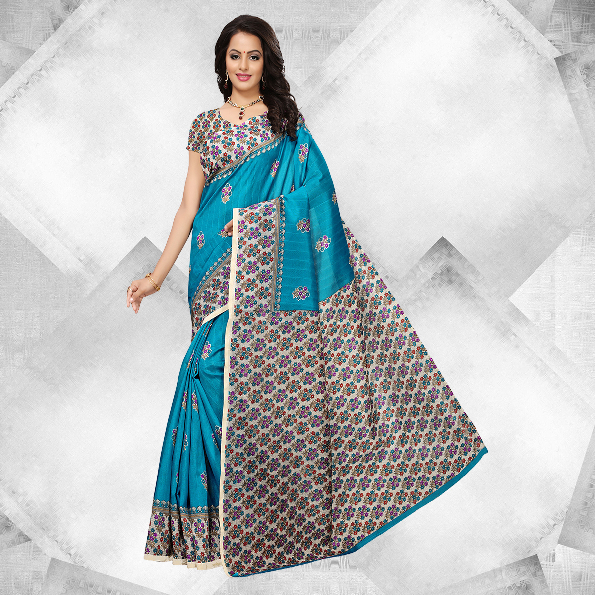 Fancy Mysore Silk Printed Saree