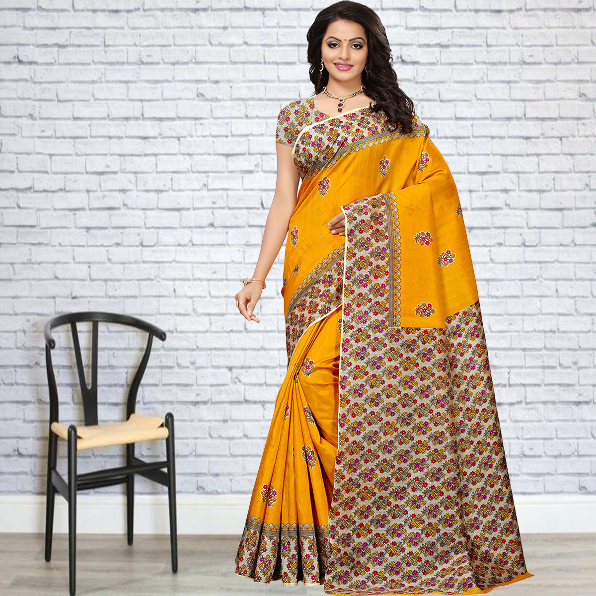 Fancy Mysore Silk Printed Saree