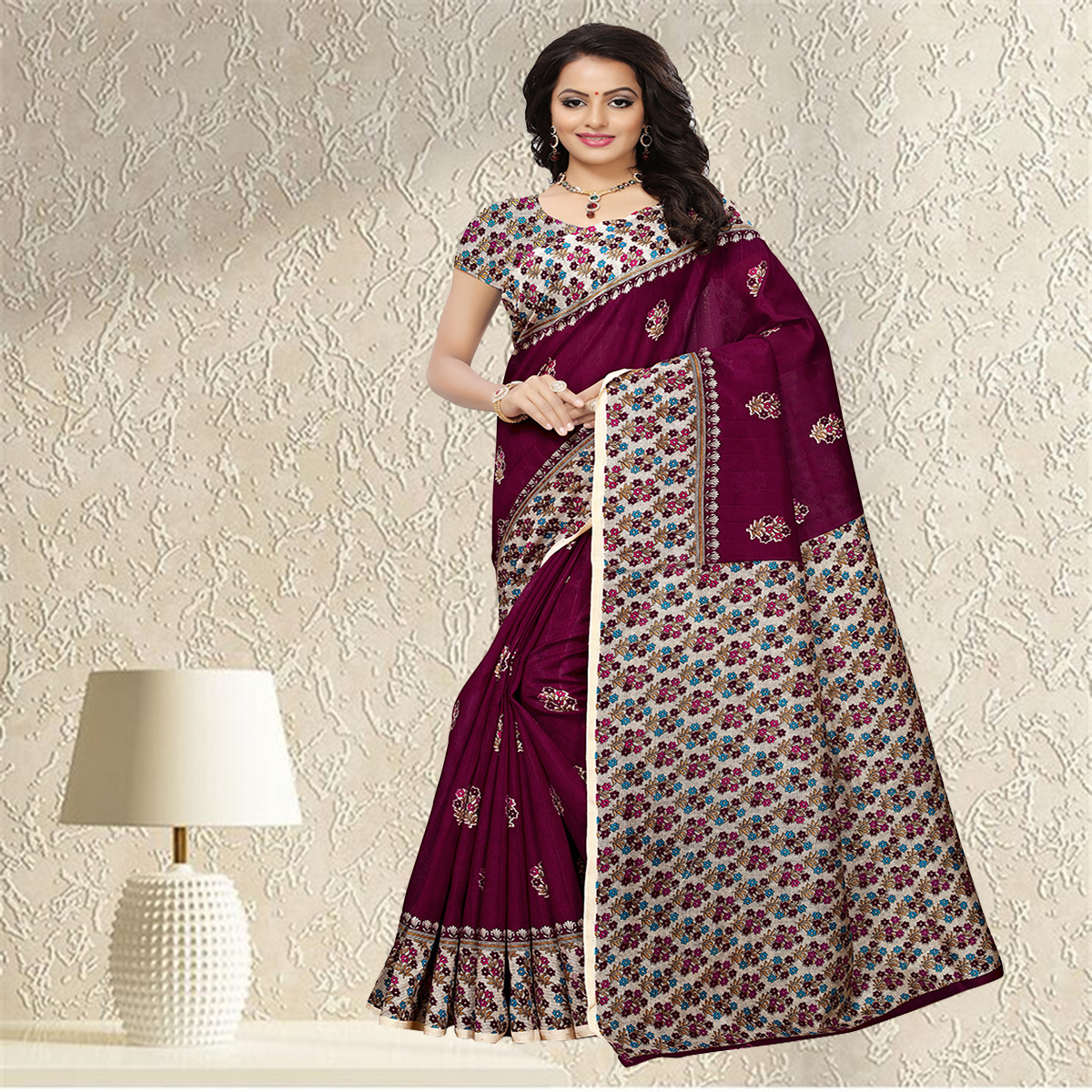 Fancy Mysore Silk Printed Saree