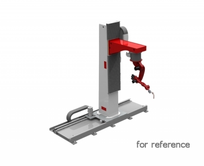 Ground Linear Rail - Heavy Duty & Light Duty Types | Metal and Plastic, Red and Grey, For Welding Industry, Effective Travel X axis 20000mm, Y axis 800mm, Z axis 1000mm, Speed X axis 30 m/min, Y axis 60 m/min, Z axis 20 m/min, Payload 4000 kg