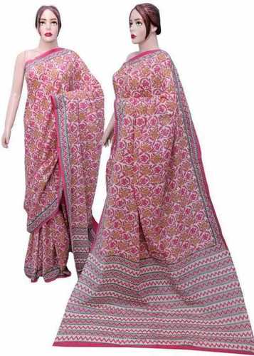 प्रिंटेड मुलमुल साड़ी