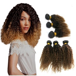 Natural Black Kinky Curl Remy Weave Bundle
