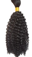 Natural Black Kinky Curl Remy Weave Bundle