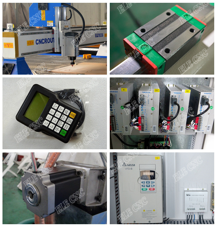 Blue Elephant 1836 Cnc Router - 1800x3600x200mm | High Precision, High Speed, Low Energy Consumption, Italy Hsd Air Cooling Spindle, Taiwan Hiwin Linear Square Rail, Yako 2811 Driver