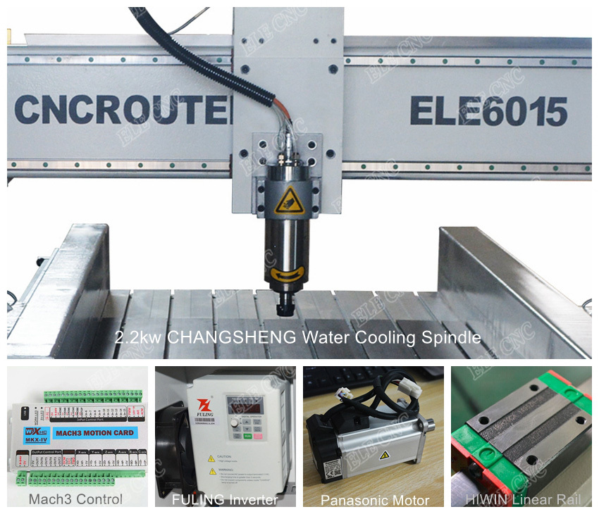 Vacuum Cleaning System 6015 Wood Cutting Cnc Router Machine High Z Travel With Cheap Price