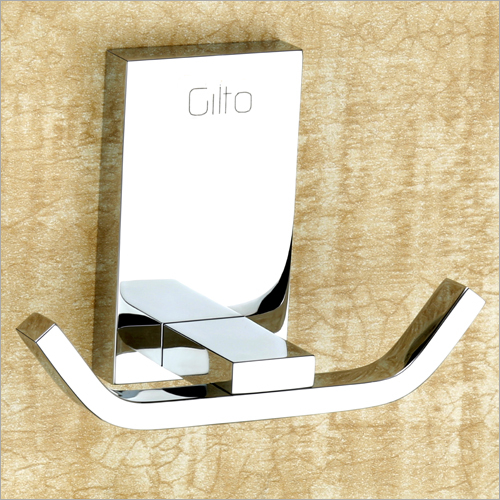 Gilto Brass Robe Hook - Brass Material, Regular Size, Rectangular Shape | Rust-Free Finish, Corrosion Resistant, Easy Installation, Attractive Design