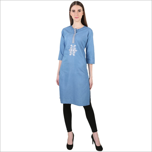 Ladies Casual Wear Denim Kurti