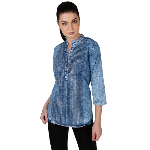 Ladies Plain Denim Top