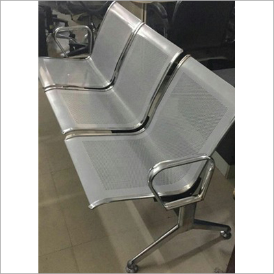 3 Seater Steel Waiting Chair - Stainless Steel Frame, Modern Design, Durable & Corrosion-Resistant, Ergonomically Designed for Long-Term Comfort