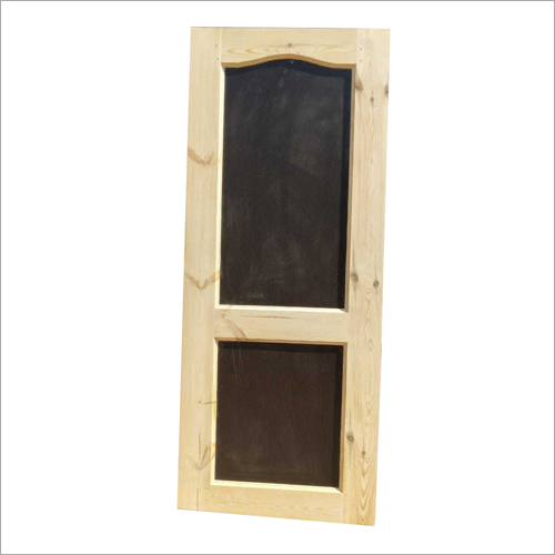 2 Panel Solid Wooden Pine Door - Solid Pine Wood, High Strength, Termite Resistance, Durability | Manufactured Under Expert Supervision