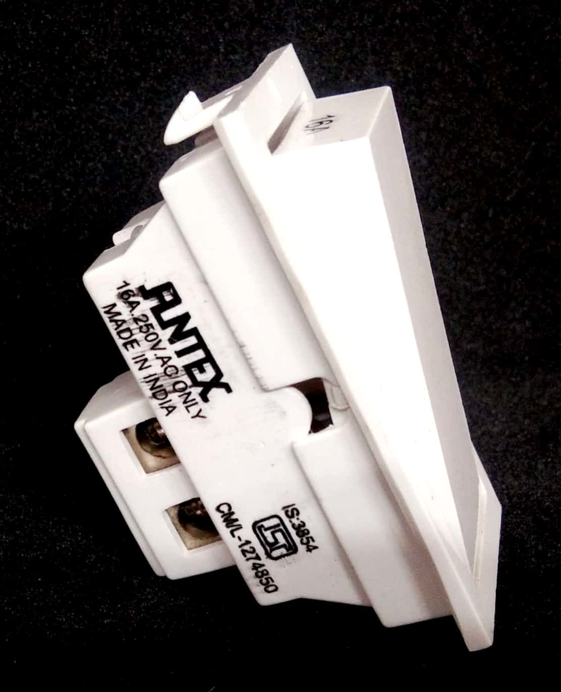16a Switch - 1 Way, White Finish For Home And Office Use