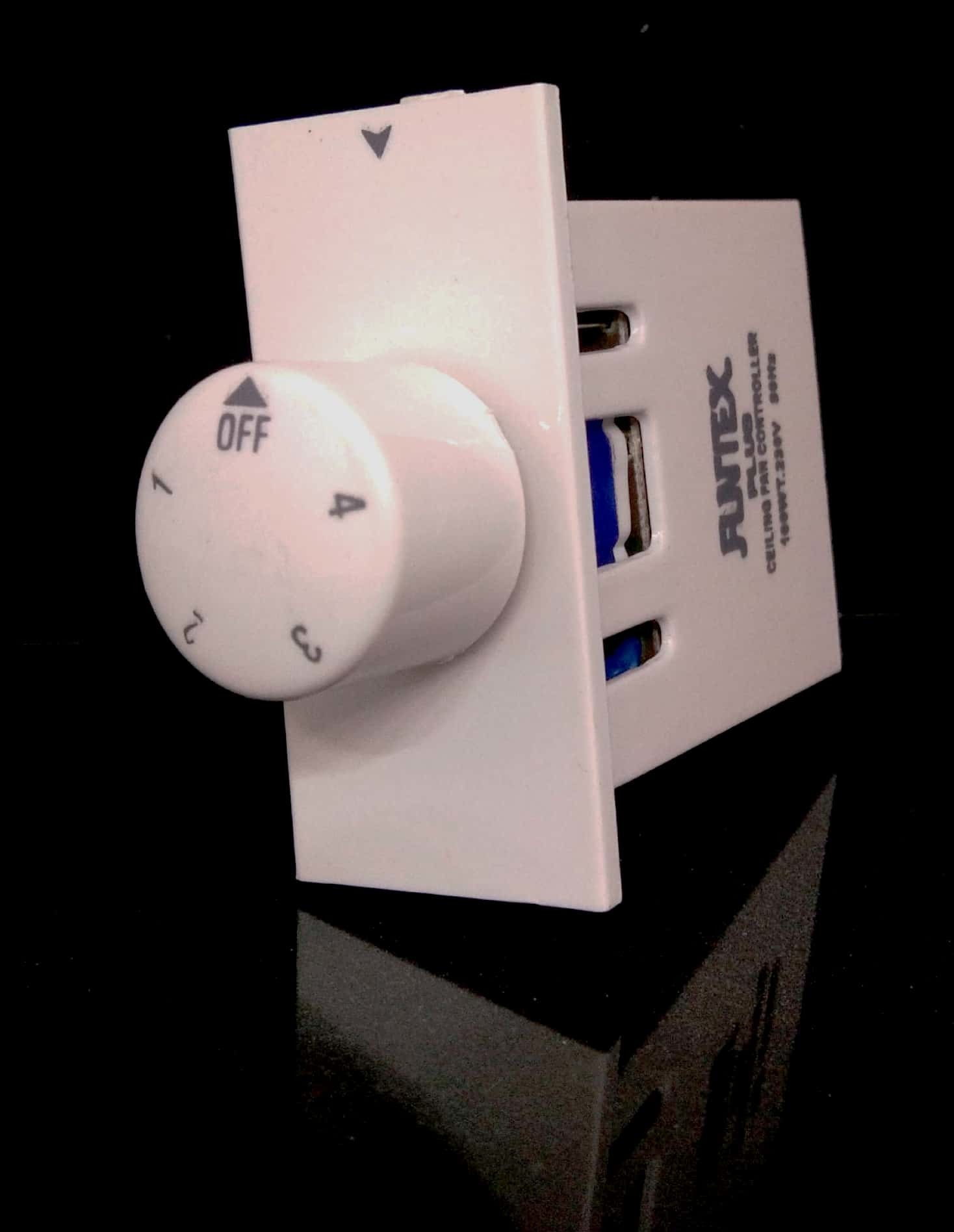 1m Regulator 4 Step - White Color, Application For Home And Office | No Warranty, Ideal For Efficient Fan Control