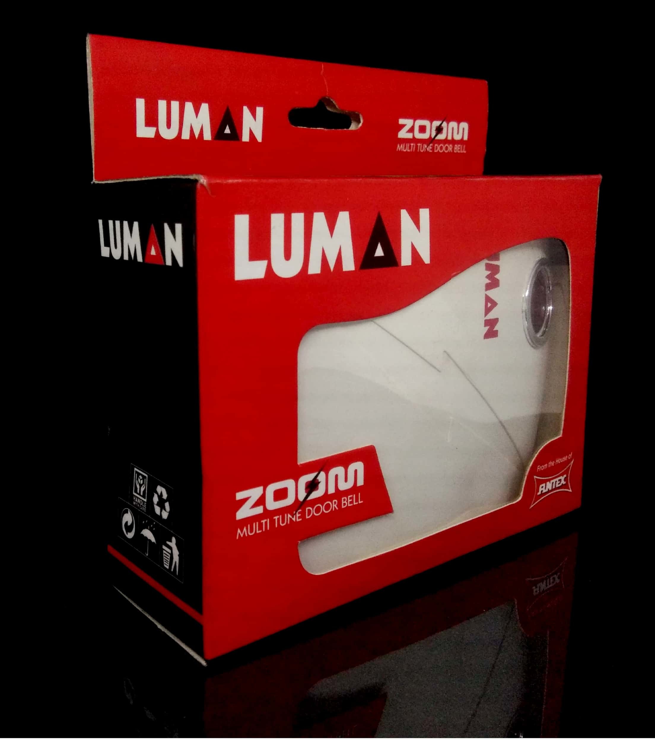 Multi Tune Door Bell - Plastic, Small To Large Size | Wired 1-way Communication, Plug Powered For Seamless Functionality
