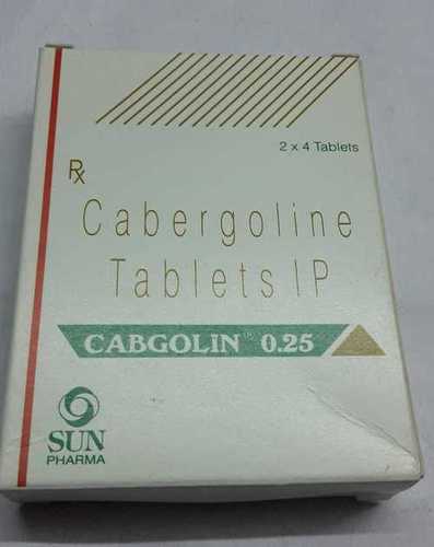 Cabergoline Tablets - 0.25 mg Dosage, General Medicines for Adults | Increase Immunity, Store in Cool and Dry Place