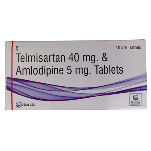 Cardiovascular Drug Telmisartan 40Mg & Amlodipine 5Mg Tablets