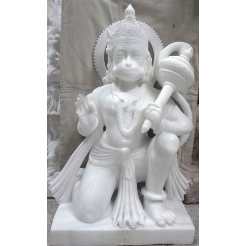 Lord Hanuman Statue - 10-72 Inch Marble | Easy to Clean, Easy to Install, Eco-Friendly Features
