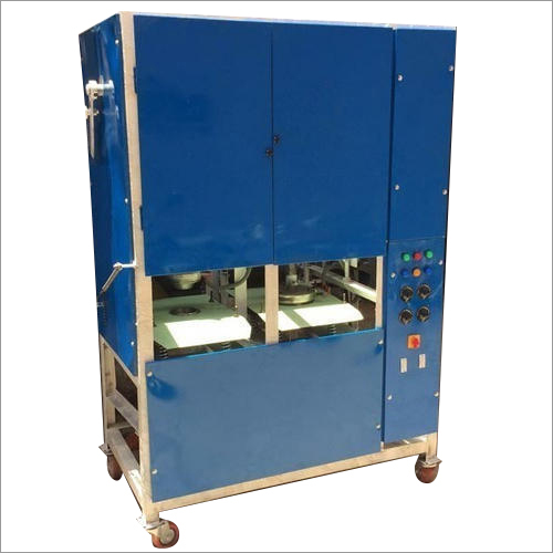 Multipurpose Double Die Paper Plate Making Machine - 80-300 GSM, 4-14 Inch, Blue | Automatic, High Output, Corrosion Resistant