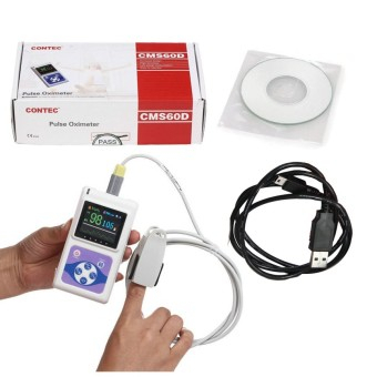 Hand Held Pulse Oximeter Cms 60d - Plastic, 87x45x22mm | Clinical Use, Fda Approved, Rechargeable Battery, Adjustable Brightness, Dual Display