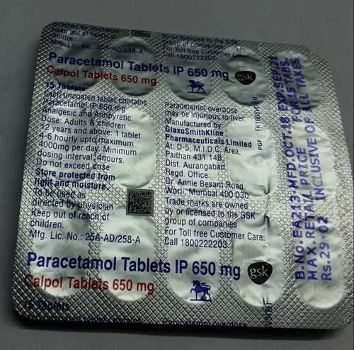 Paracetamol Tablets General Medicines