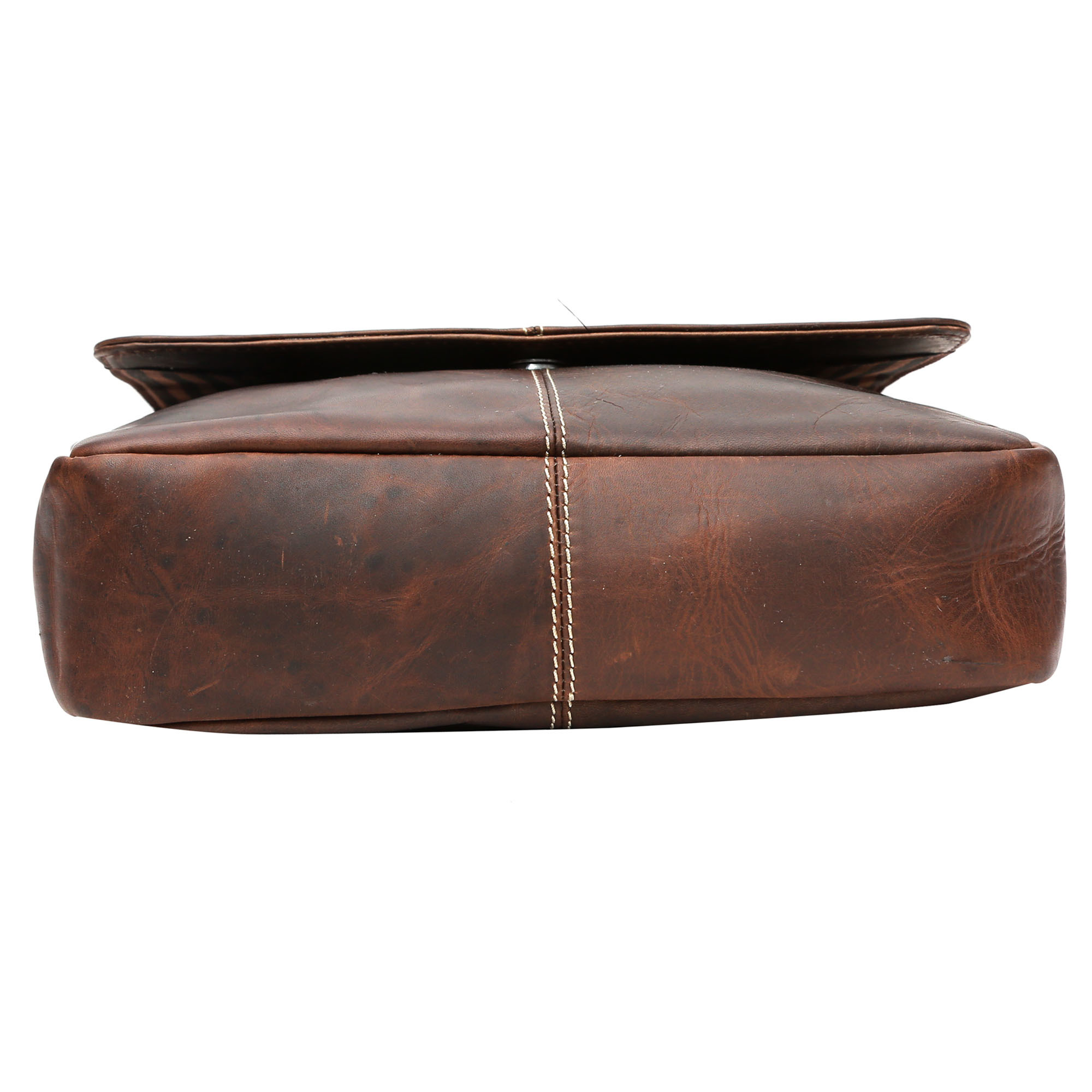 Brown Mens Leather Messenger Bag