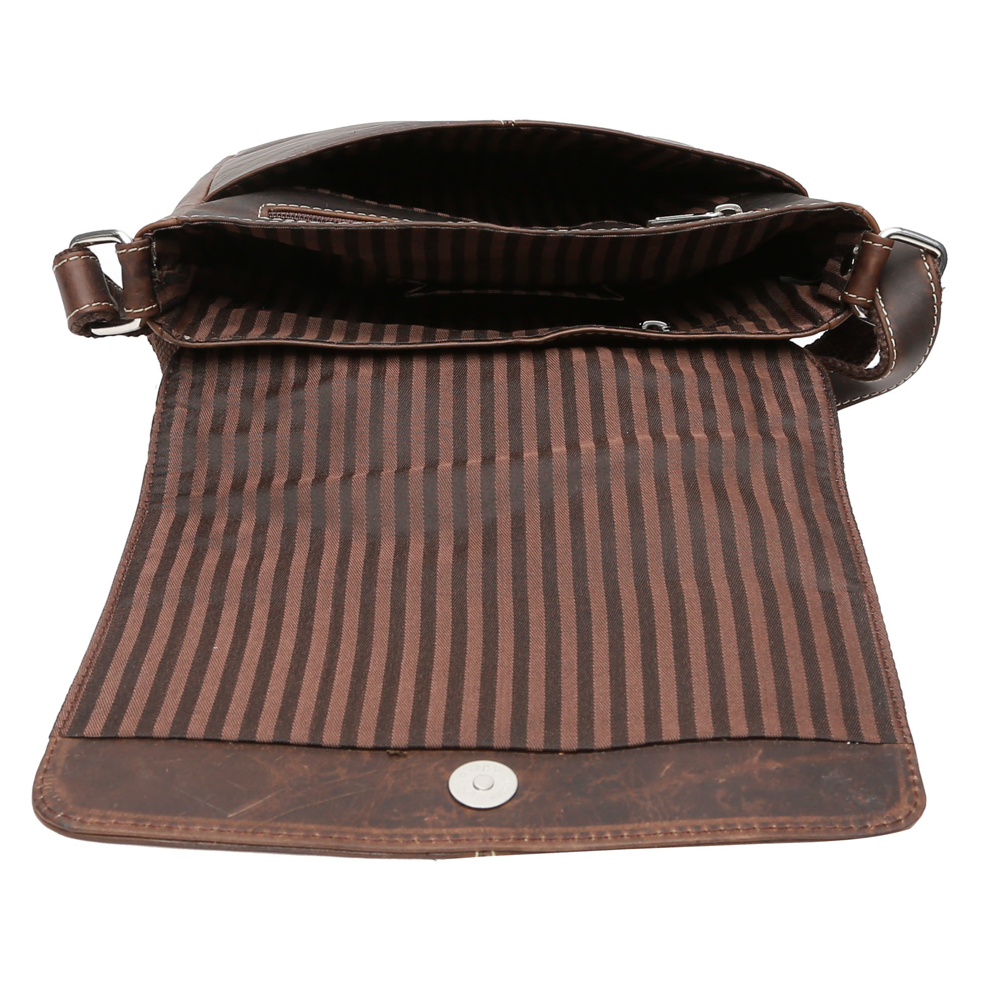 Brown Mens Leather Messenger Bag