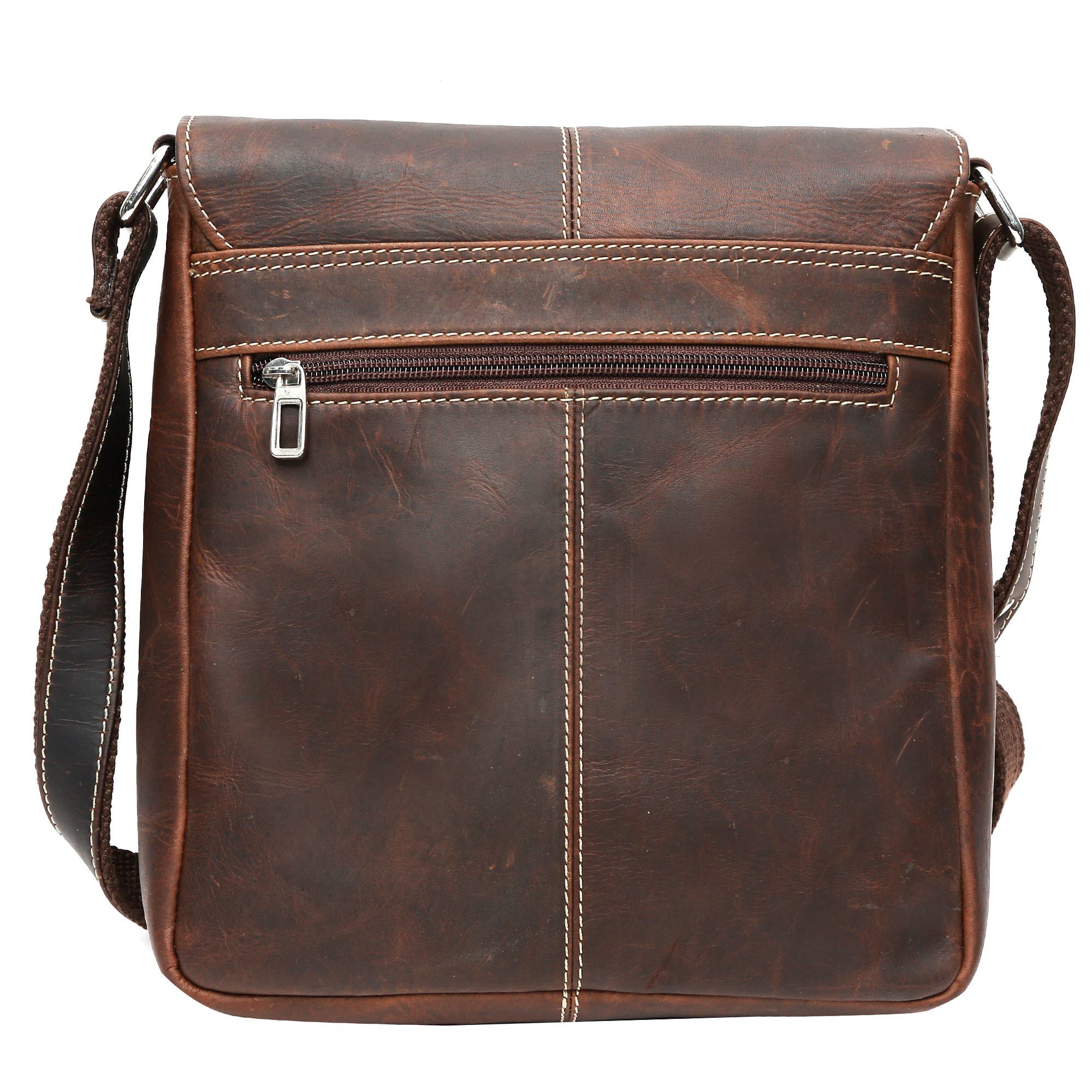 Brown Mens Leather Messenger Bag