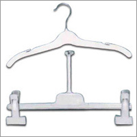 टॉप बॉटम क्लिप प्लास्टिक हैंगर