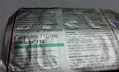 DABIGATRAN ETEXILATE CAPSULES - 20 mg , Antibiotic Tablets for General Use, Store in Cool and Dry Place, Suitable for All Ages