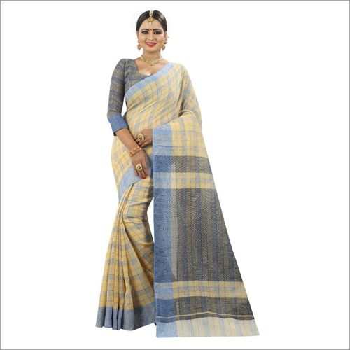 Ladies Cotton Chikan Saree