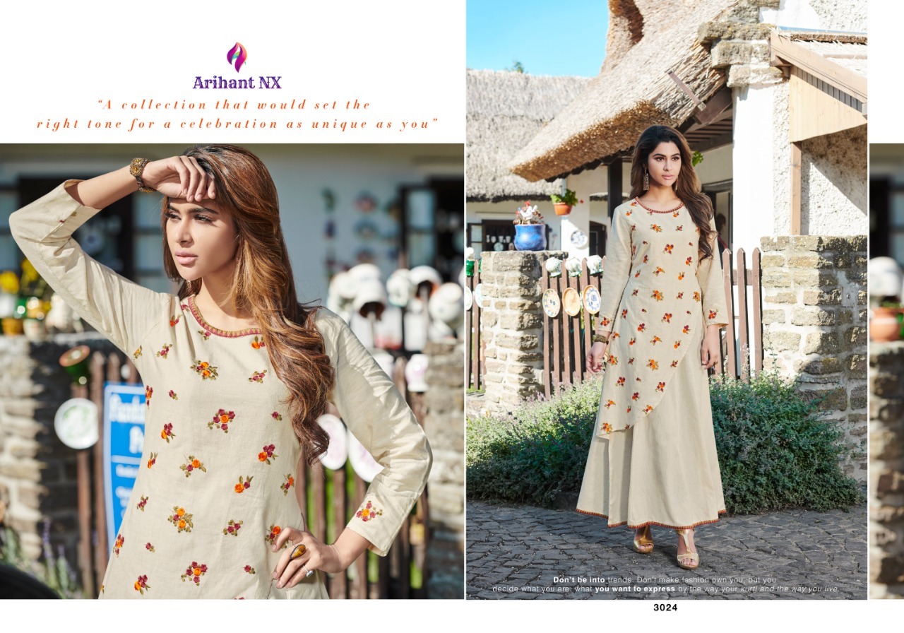 8 Colors Fancy Embroidered Kurtis
