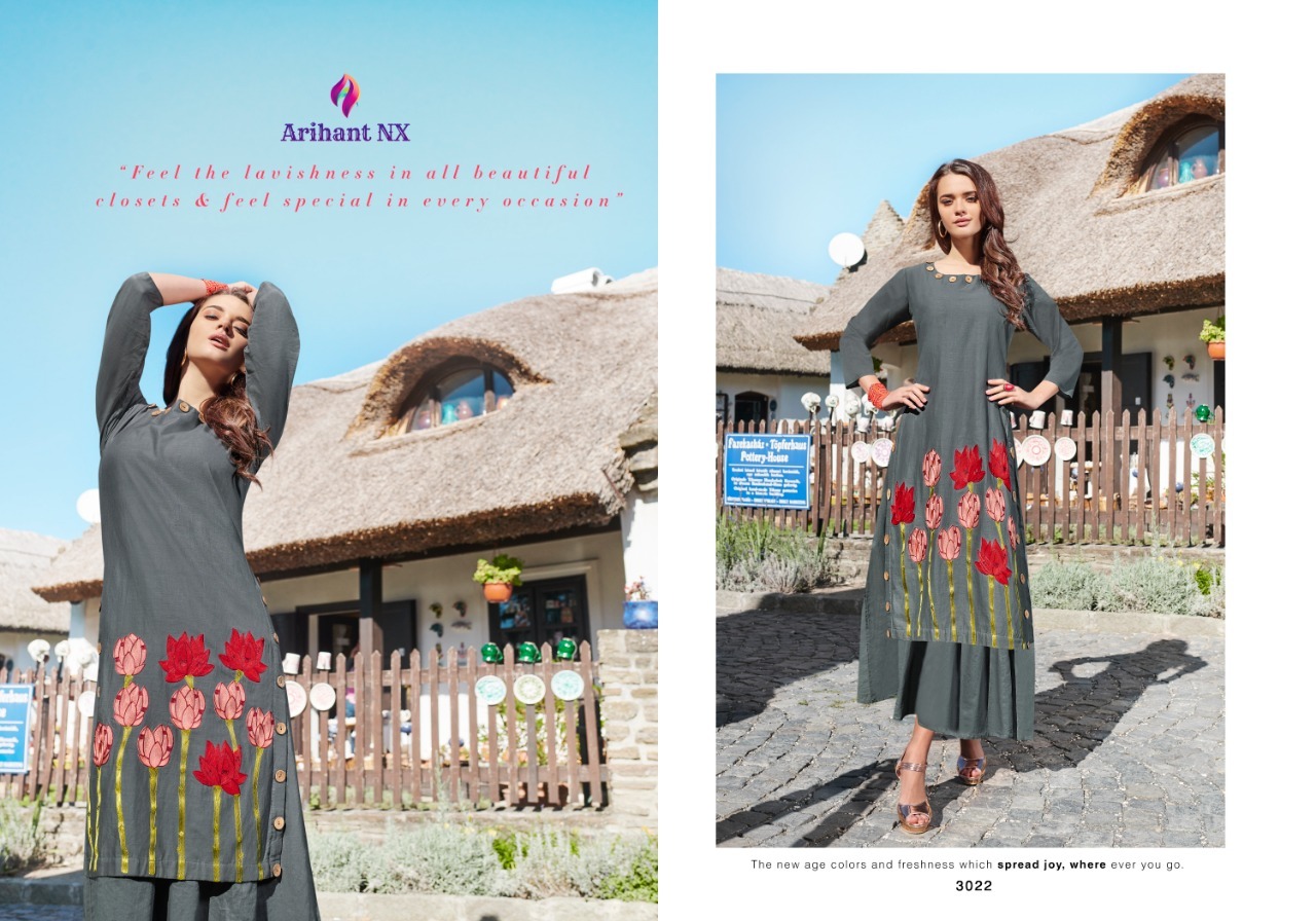 8 Colors Fancy Embroidered Kurtis