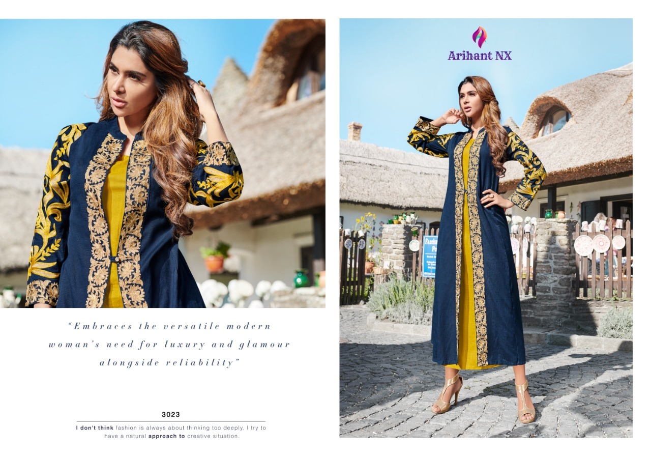 8 Colors Fancy Embroidered Kurtis