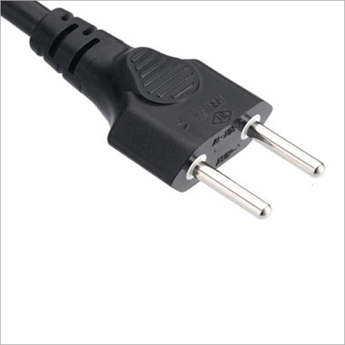 2 Pin Power Cord - PVC, 1.8m Length, Black Color | 250V, 10A, Durable and Reliable Performance